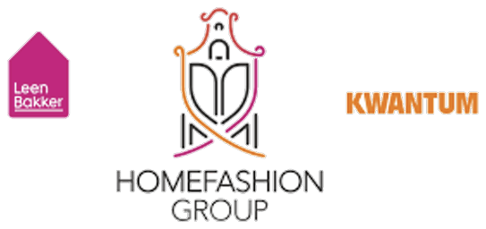 Homefashion Group logo with Leen Bakker and Kwantum